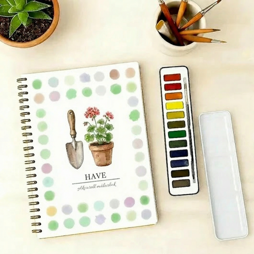 Komplet sæt til akvarelmaling