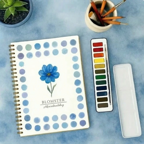 Komplet sæt til akvarelmaling