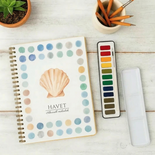 Komplet sæt til akvarelmaling